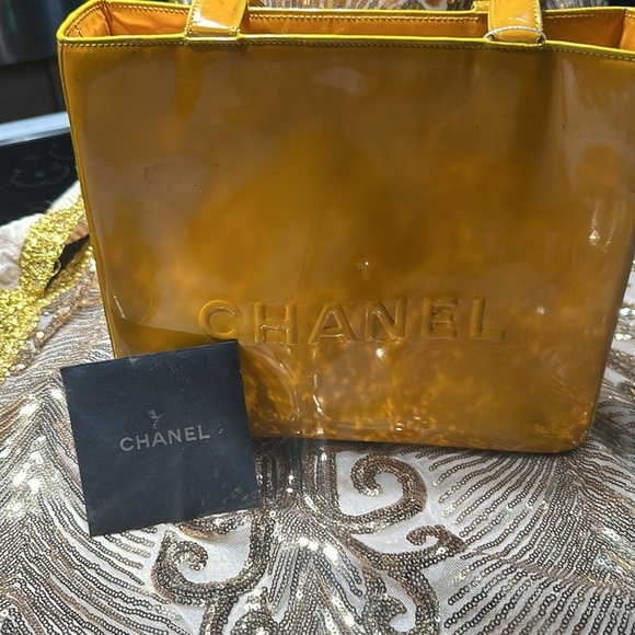 AUTHENTIC CHANEL PATENT LEATHER TOTE HANDLE BAG MADE IN FRANCE  6251903 - Picture 11 of 15